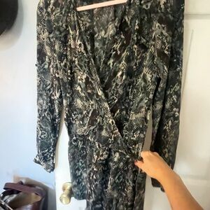 Stylish Camouflage Wrap Dress